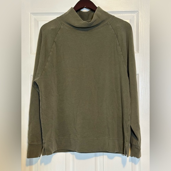 GAP Women’s XL Green Funnel Neck Sweatshirt Sustainable Casual Sweater - Picture 7 of 12